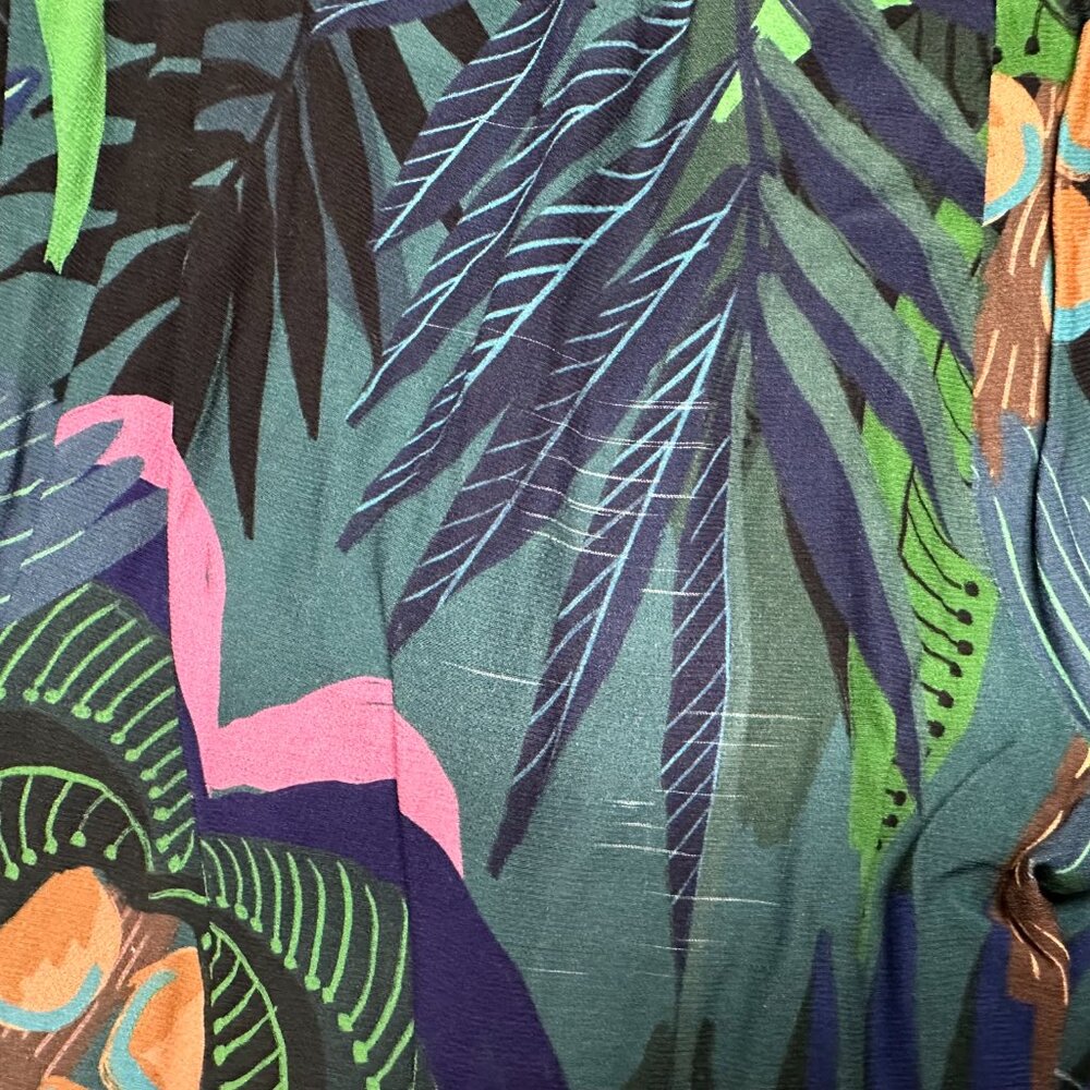 Anthropologie Farm Rio Tropique Embroidered Hem Jungle Pants Small - Picture 10 of 11
